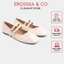 - Giày búp bê nữ balletcore quai ngang phối nơ kiểu dáng basic cao 1cm màu kem - EL119