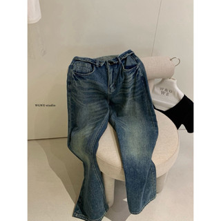 𝐏𝐡𝐢𝐞𝐧 𝐖𝐆𝐖𝐄 | (Sẵn) w9090 Quần Jean Cạp Bẻ Thời Trang Phong Cách Ống Suông