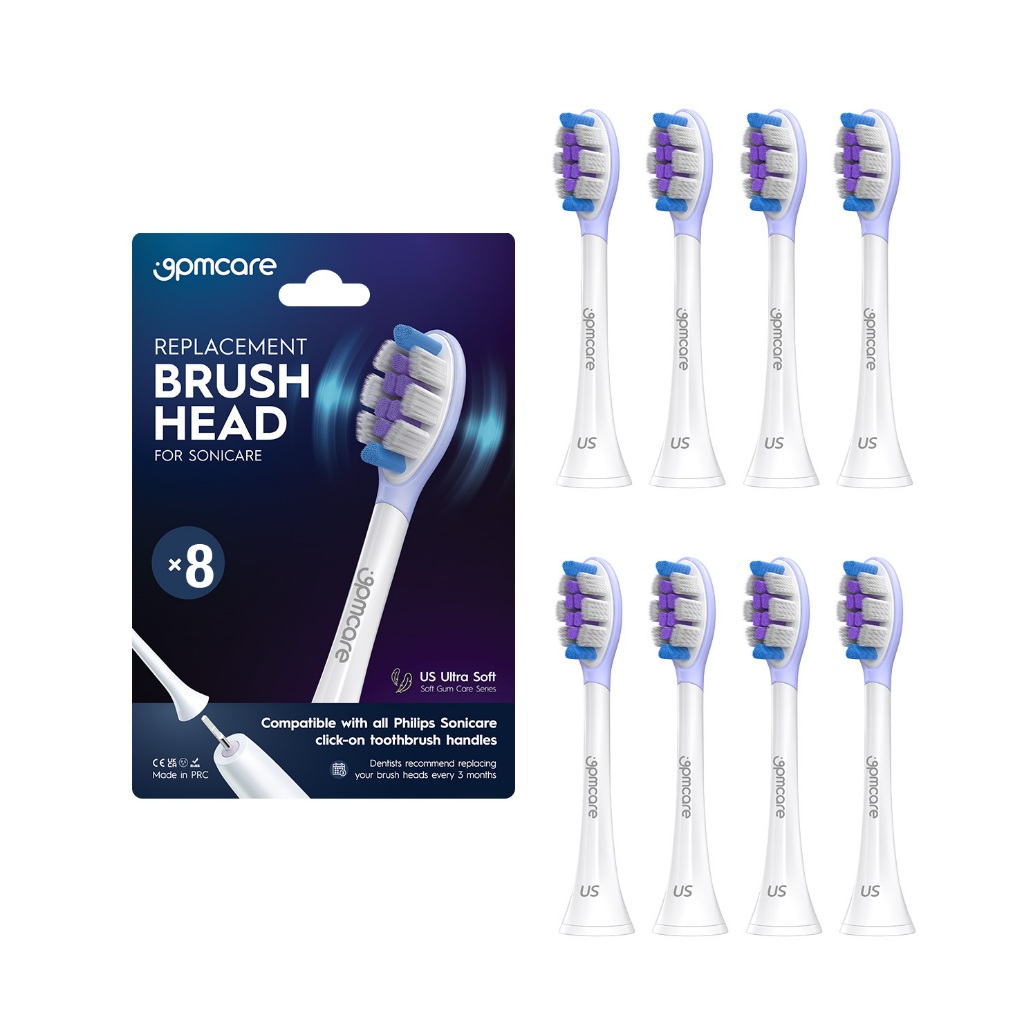 Đầu thay bàn chải điện 9PMCARE Ultra Soft Siêu Mềm - tương thích với Philips Sonicare