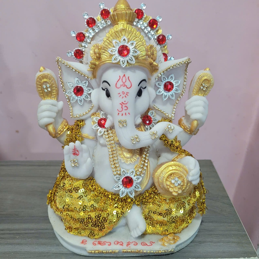 Tượng Decor Ganesha 22cm – Hoàn Thiện Tinh Xảo, Chi Tiết Sắc Nét