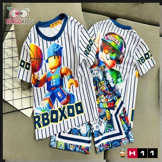 Đồ Bộ Bé Trai Ann Kids 13-47kg - Bộ Thun Lạnh Thái 3D Doremon, Roblox, Minecraft Siêu Mát