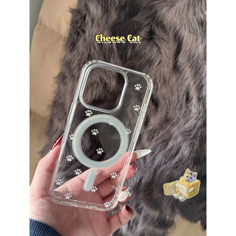 ins Ốp điện thoại móng vuốt mèo trắng đơn giản cho iPhone 17 16 15 14 13 12 11 Pro Max/Plus/Air XR Xs Max 7 8 Plus