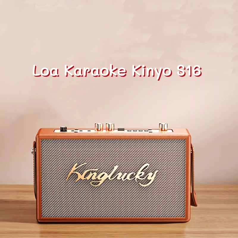 KINYO Loa Karaoke Xách Tay KINYO-S16, KINYO-S21  Kèm 2 Micro Chip Sử Lý Âm Thanh DSP Loa Vòm 360 Độ