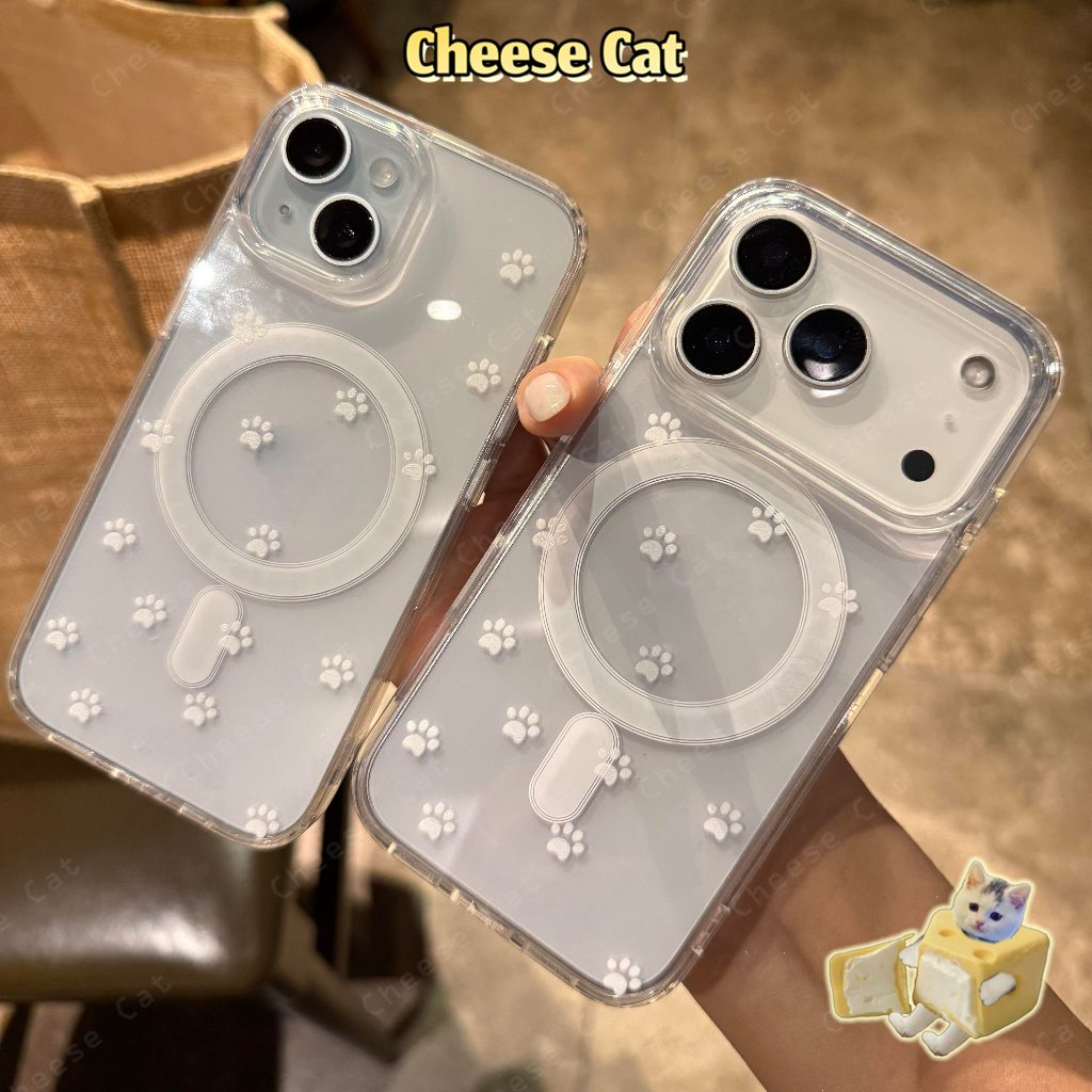 ins Ốp điện thoại móng vuốt mèo trắng đơn giản cho iPhone 17 16 15 14 13 12 11 Pro Max/Plus/Air XR Xs Max 7 8 Plus