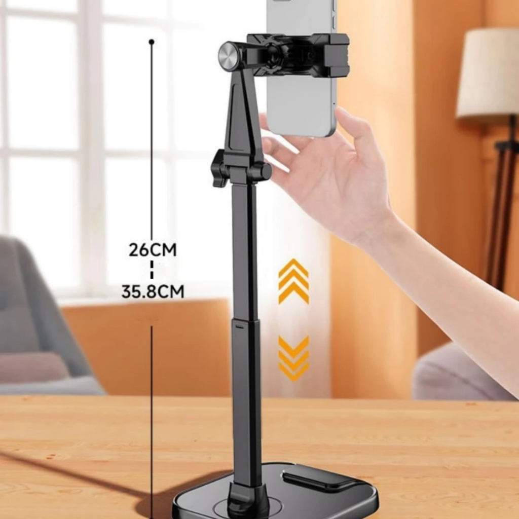 Giá Đỡ Điện Thoại Cao Cấp Xoay 360 VTEK GD06 Phù Hợp Mọi Nhu Cầu Kẹp Chắc Chắn Bền Đế Đúc Kim Loại Nguyên Khối