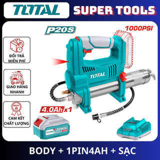 TOTAL Máy bơm mỡ dùng pin 20V TGGLI2010