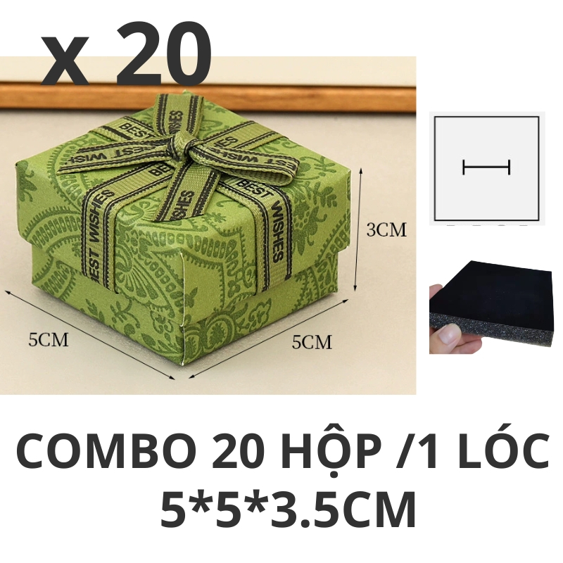 Combo Hộp đựng trang sức RETRO giấy hộp đựng nhẫn hộp dây chuyền bông tai vòng tay hộp trang sức JSP
