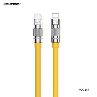 Cáp sạc nhanh silicon Wekome WDC-187 TypeC to Laining PD 20W, dài 1M - Hàng Chính Hãng