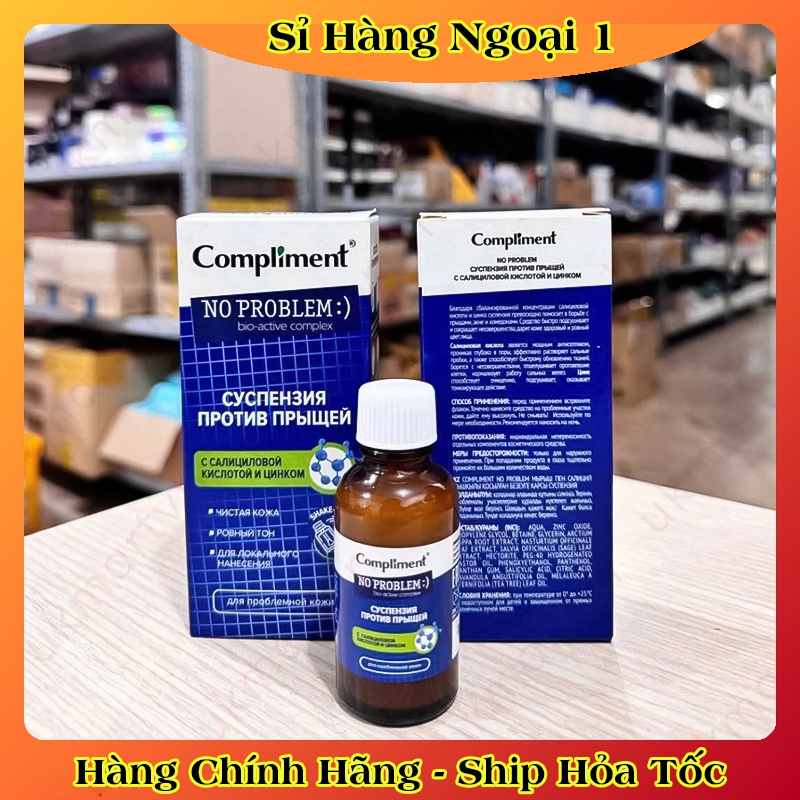 Dung Dịch Kẽm Chấm Mụn Compliment Salicylic Acid&Kẽm - Giảm Sưng Đỏ, Kiềm Dầu, Ngừa Thâm Sẹo 27ml của Nga