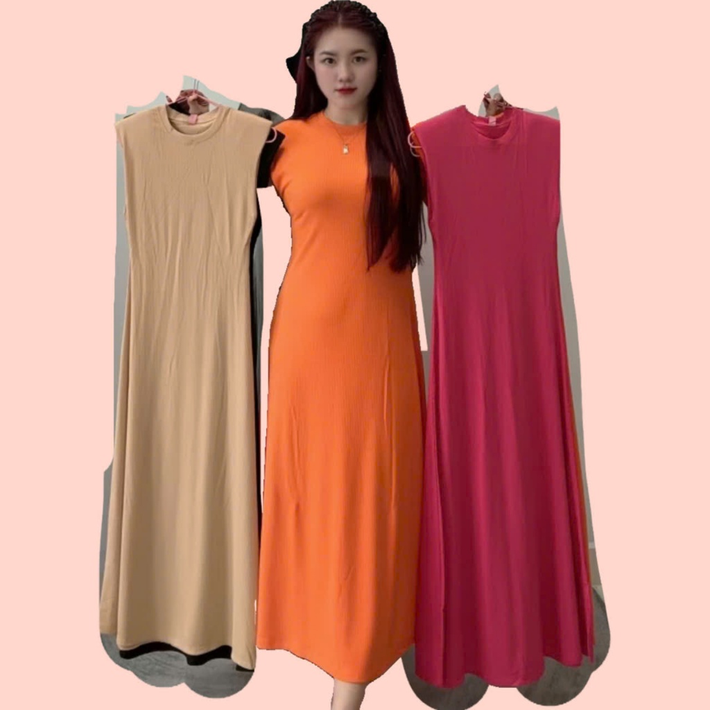 Váy nữ, Đầm nữ Tay Hến có mút đệm vai dáng váy xòe thời trang xinh xắn kiểu mới