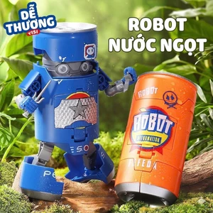 Đồ chơi robot lon nước ngọt, lon nước ngọt biến hình robot quà tặng cho bé