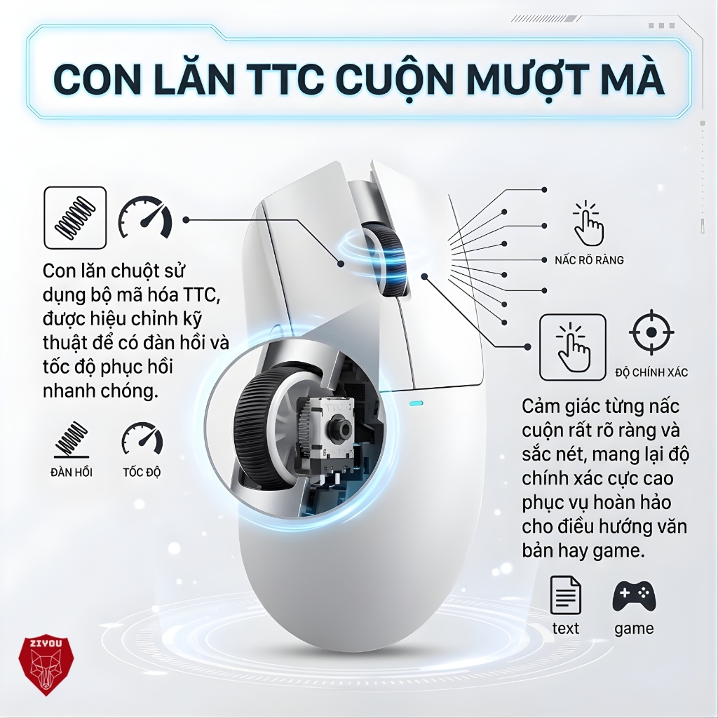 Chuột Không Dây Bluetooth Chuyên Gaming Ziyou Attack Shark X11 Chip Khủng PAW3311 Pollingrate 1Khz | BigBuy360 - bigbuy360.vn