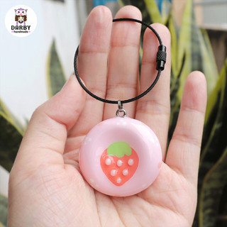 (Worry Stone LOẠI CAO CẤP) - Móc khóa đồ chơi giảm căng thẳng, lo lắng - Dâu Tây