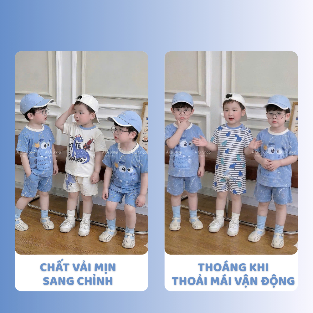 [À ƠI SHOP] N05- set 2 bộ cộc khủng long vương miện- a100.344