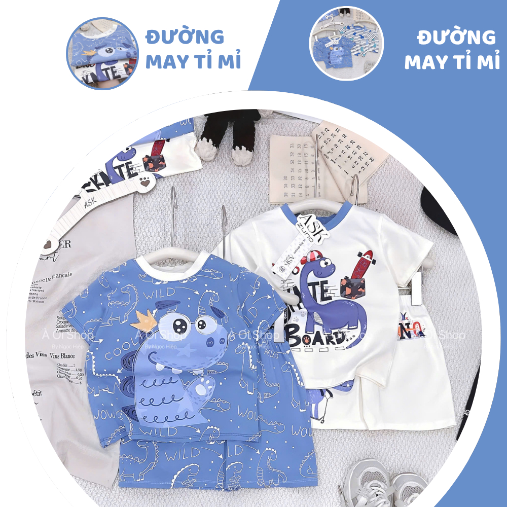 [À ƠI SHOP] N05- set 2 bộ cộc khủng long vương miện- a100.344