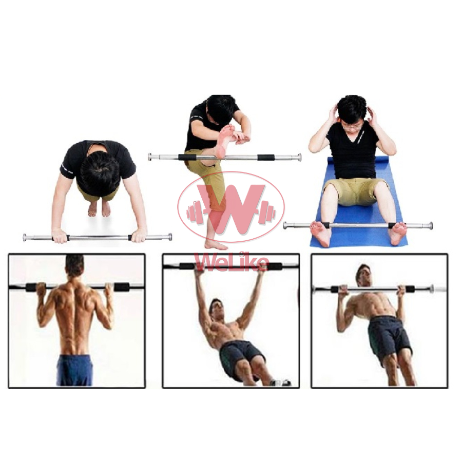 Combo Xà đơn và phụ kiện tập toàn thân Welike - Xà đơn + Kìm bóp tay + Dây kháng lực + Dây nhảy tập gym tại nhà