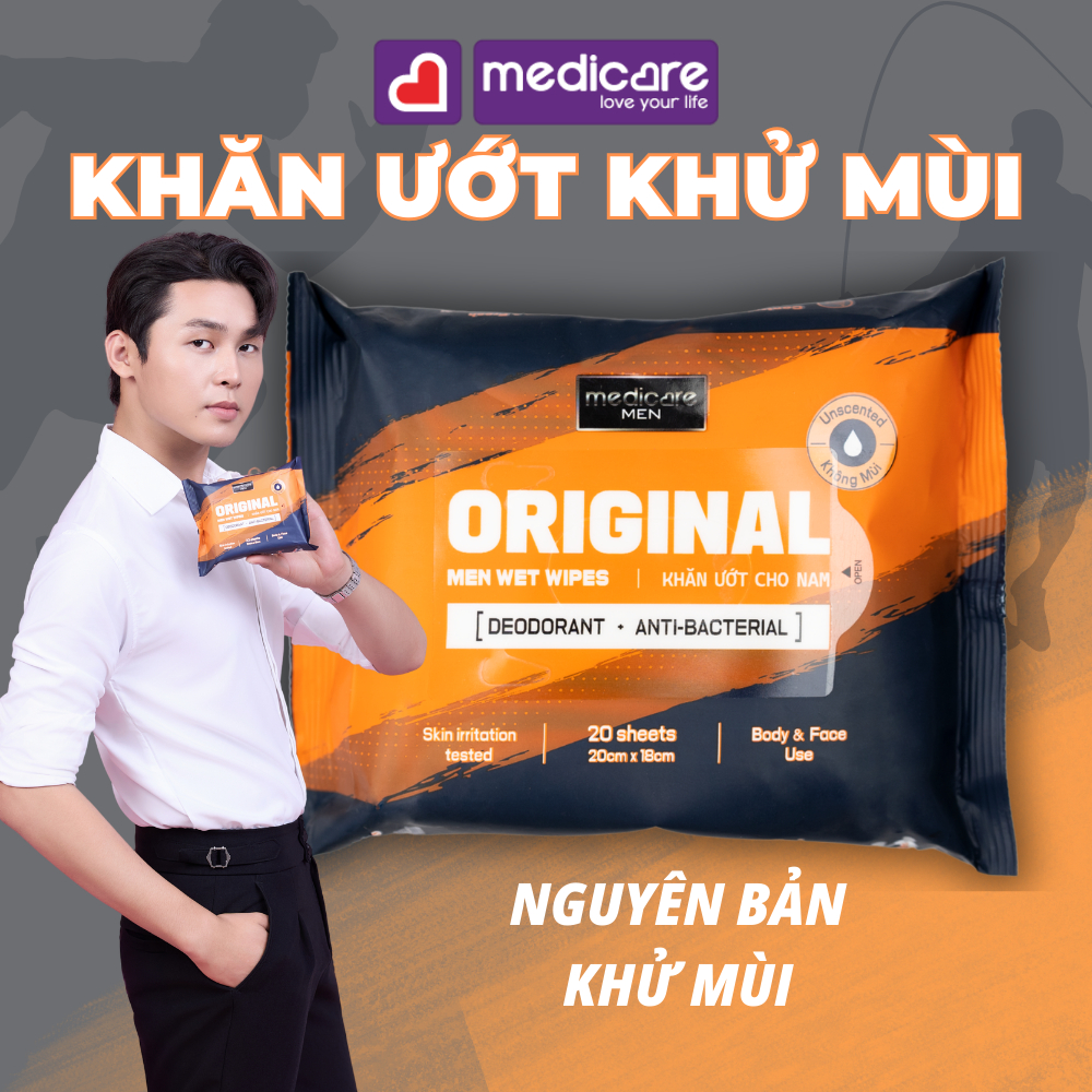 Khăn Ướt MEDiCARE Nam Gói 20 tờ