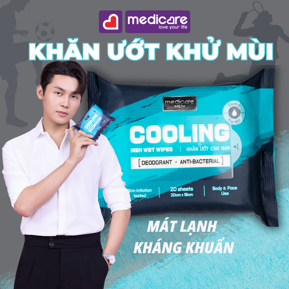 Khăn Ướt MEDiCARE Nam Gói 20 tờ