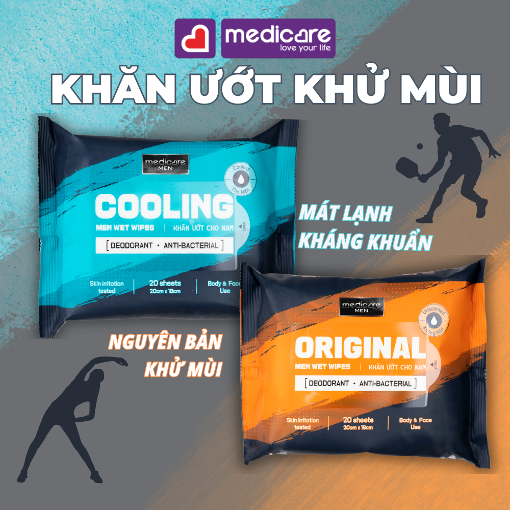 Khăn Ướt MEDiCARE Nam Gói 20 tờ