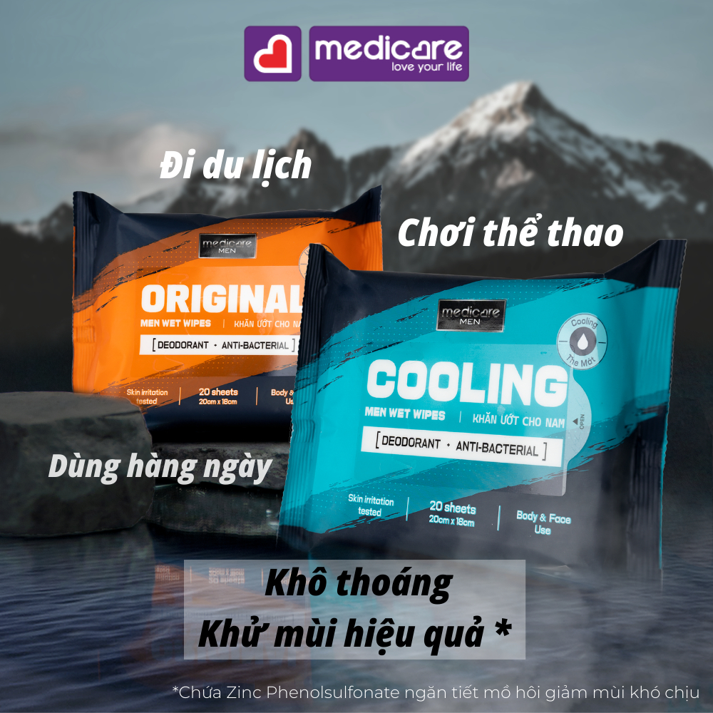 Khăn Ướt MEDiCARE Nam Gói 20 tờ