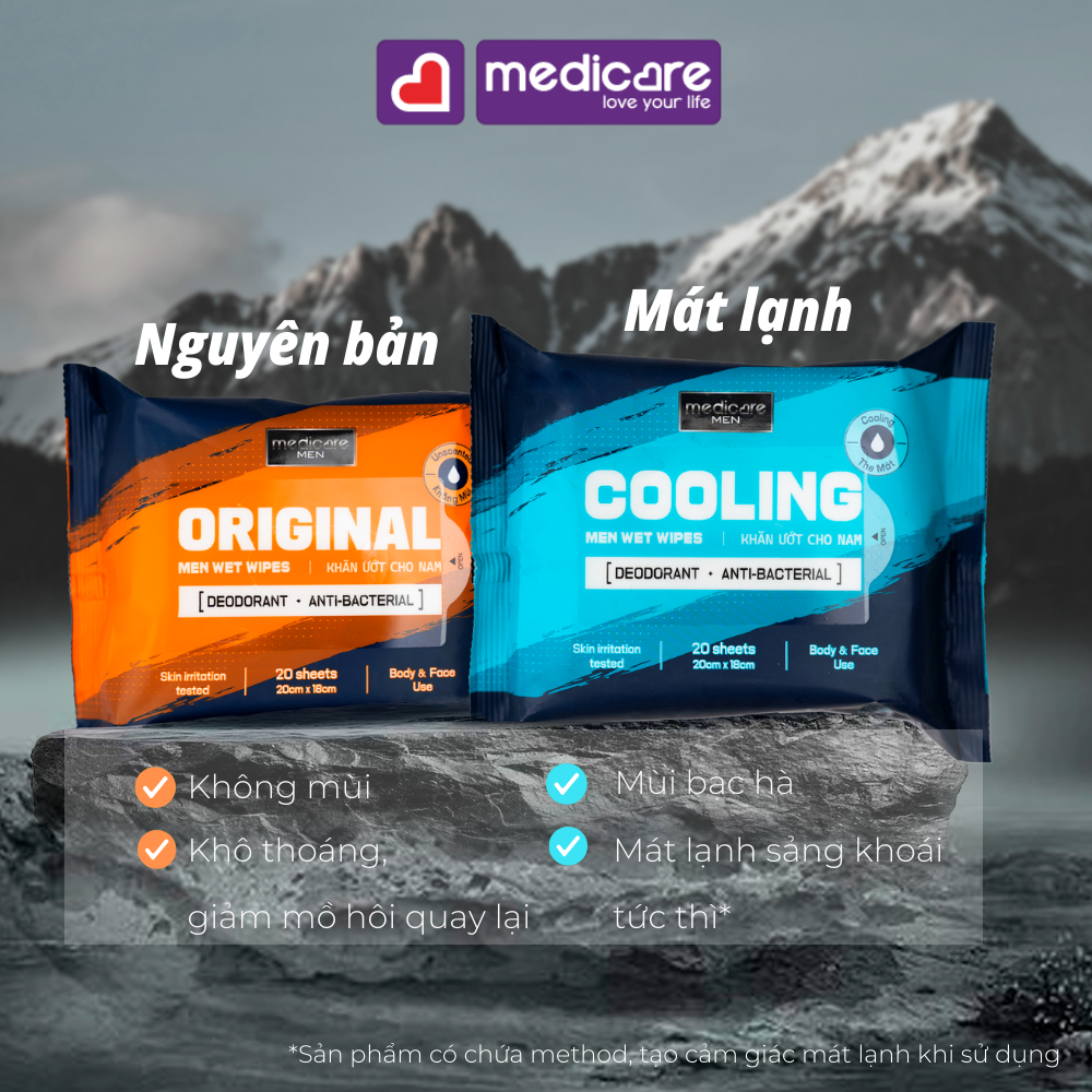 Khăn Ướt MEDiCARE Nam Gói 20 tờ