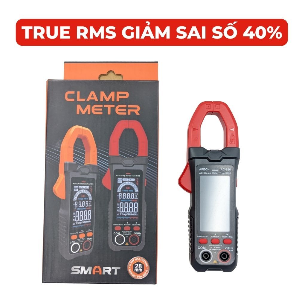 Đồng Hồ Kẹp Vạn Năng APECH AC-656 Tích Hợp True RMS Thiết Kế Gọn Nhẹ Đa Chức Năng Đo