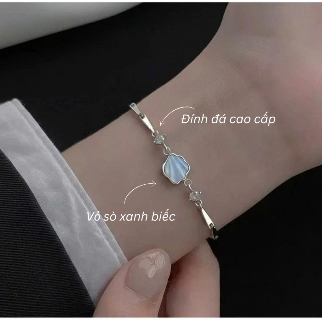 Vòng tay đôi Love Ocean Ver 2 hợp kim không gỉ charm vỏ sò Imoon Jewelry