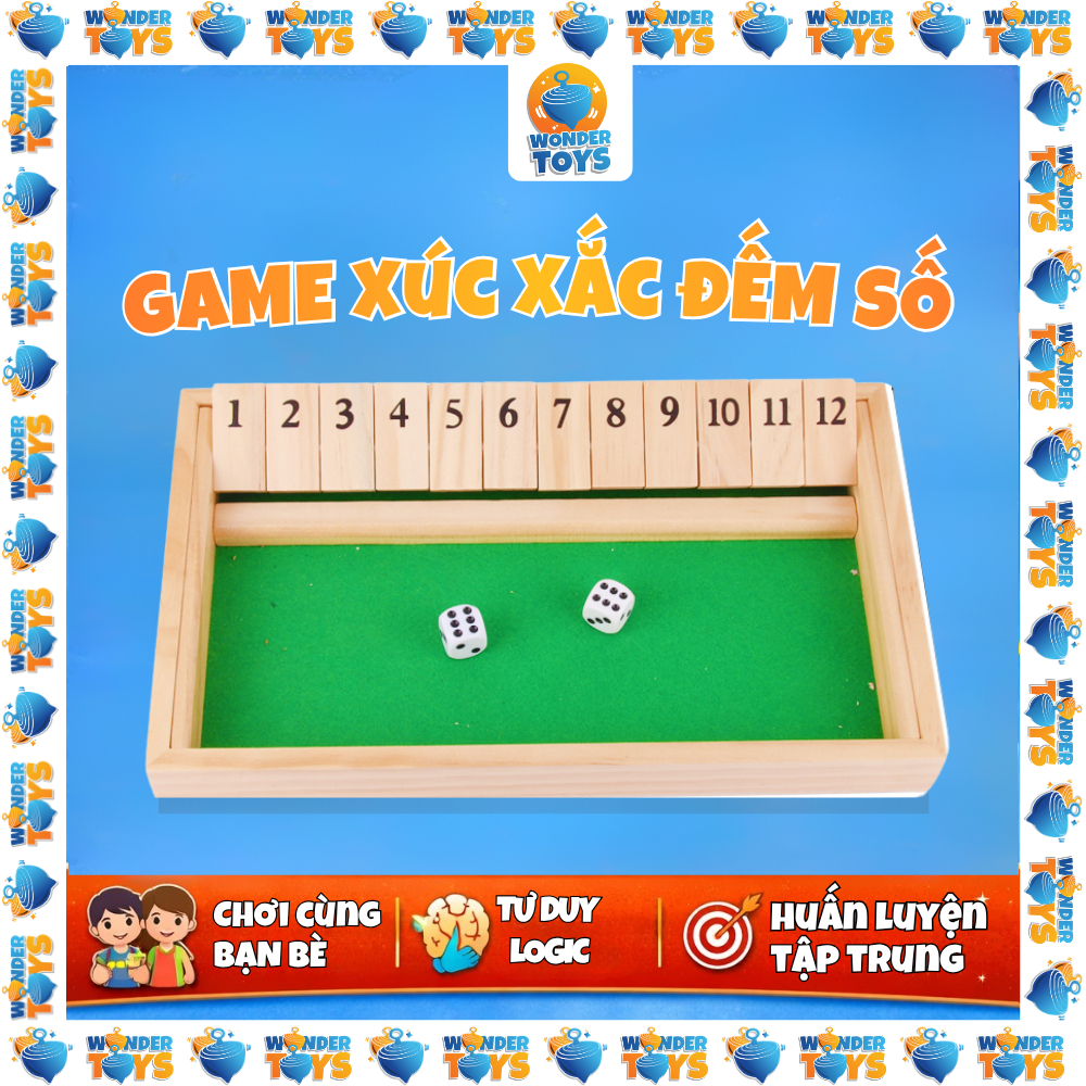 Đồ Chơi Xúc Xắc Lật Thẻ WonderToys, Đồ Chơi Xúc Xắc Trí Tuệ Bằng Gỗ Phát Triển Tư Duy Logic Cho Trẻ