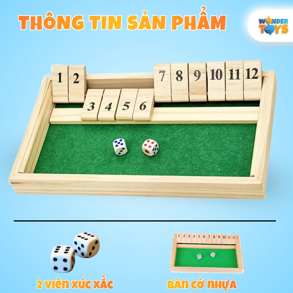 Đồ Chơi Xúc Xắc Lật Thẻ WonderToys, Đồ Chơi Xúc Xắc Trí Tuệ Bằng Gỗ Phát Triển Tư Duy Logic Cho Trẻ