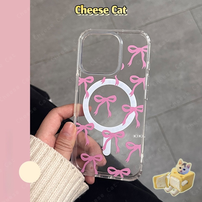 Ốp điện thoại nam châm nơ ruy băng màu xanh cho iPhone 12 16 14 15 11 17 13 Pro Max/Plus Xs Max XR 8 7 Plus SE