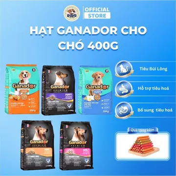 Thức ăn hỗn hợp hạt cho chó nhỏ, chó lớn GANADOR 400g - Đồ Ăn Cho Chó