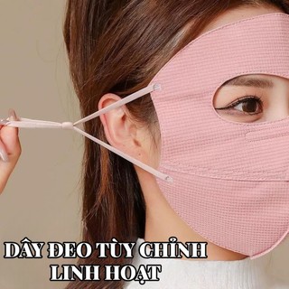 Khẩu Trang Trùm Mặt Chống Nắng UPF50+ Che Kín Mặt Chống Tia UV Đi Xe Máy Vải Không Dệt