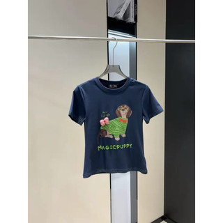 Áo phông cotton cổ tròn cộc tay hình chó Magicpuppy form babytee #20180
