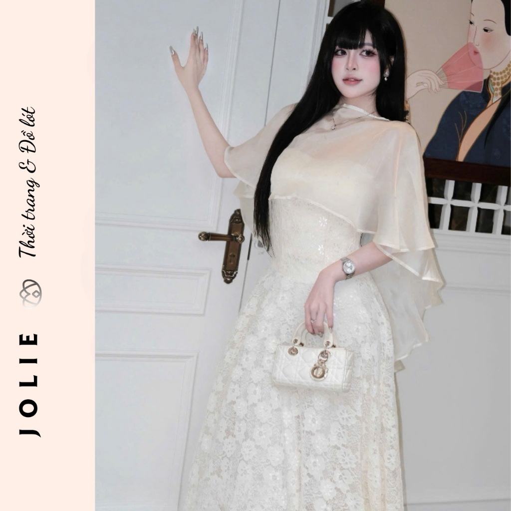 Đầm Ren Trắng Kết Cánh Tiên JOLIE - Vẻ Đẹp Sang Trọng & Đài Các