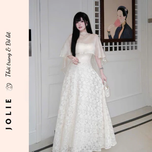 Đầm Ren Trắng Kết Cánh Tiên JOLIE - Vẻ Đẹp Sang Trọng & Đài Các