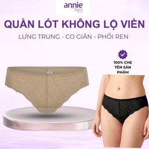 Quần lót nữ annie cao cấp QE 8139 phối ren, lưng vừa, không lộ viền