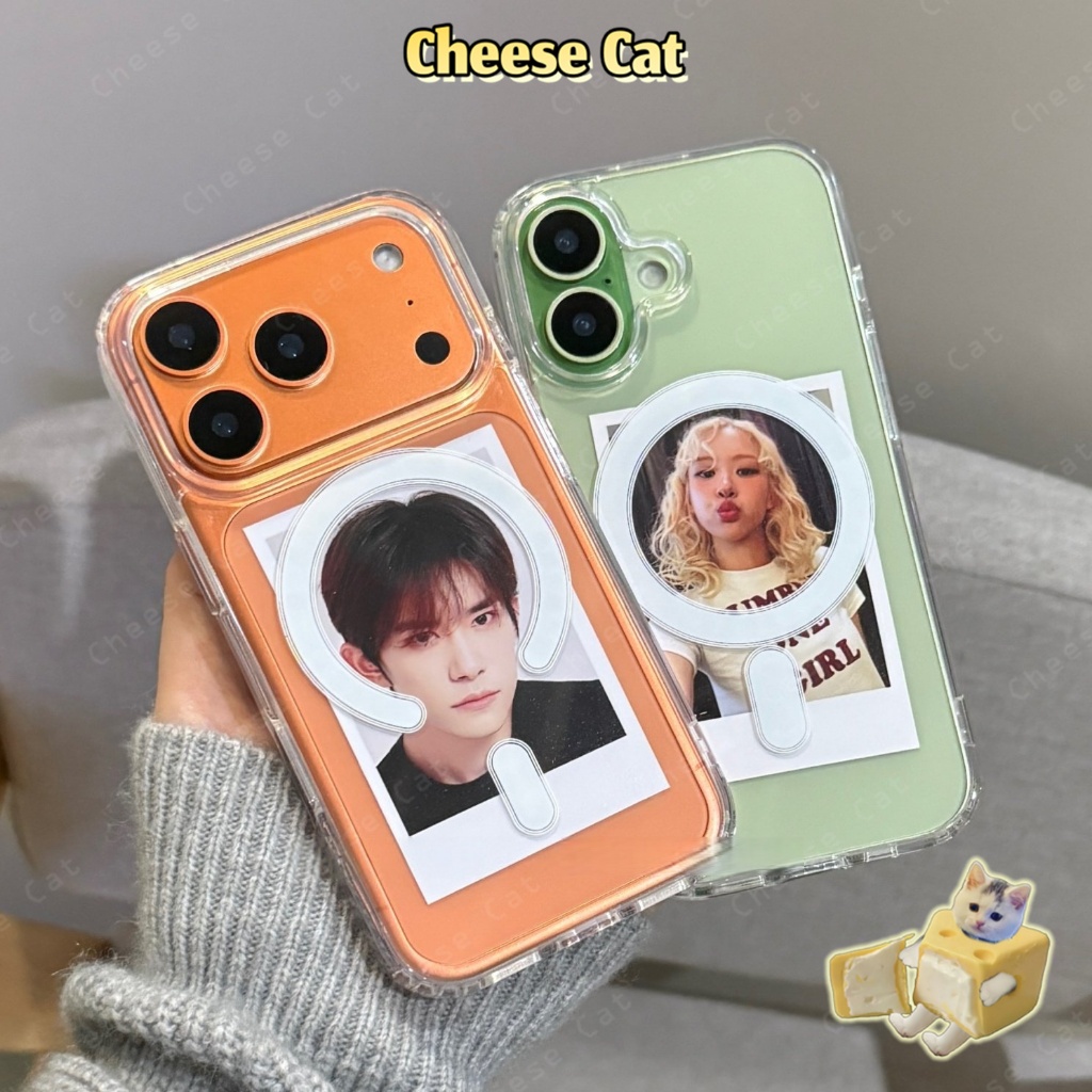 Ốp điện thoại từ tính đơn giản trong suốt độ phân giải cao thời trang cho iPhone 17 16 14 15 11 12 13 Pro Max/Plus XR 7P