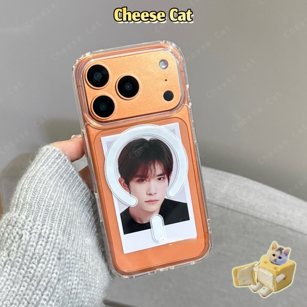 Ốp điện thoại từ tính đơn giản trong suốt độ phân giải cao thời trang cho iPhone 17 16 14 15 11 12 13 Pro Max/Plus XR 7P