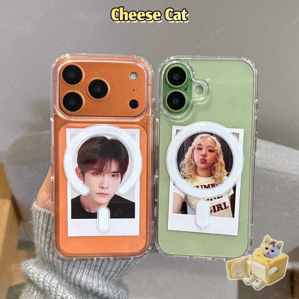 Ốp điện thoại từ tính đơn giản trong suốt độ phân giải cao thời trang cho iPhone 17 16 14 15 11 12 13 Pro Max/Plus XR 7P
