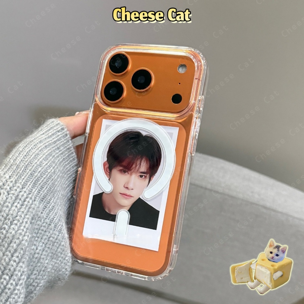 Ốp điện thoại từ tính đơn giản trong suốt độ phân giải cao thời trang cho iPhone 17 16 14 15 11 12 13 Pro Max/Plus XR 7P