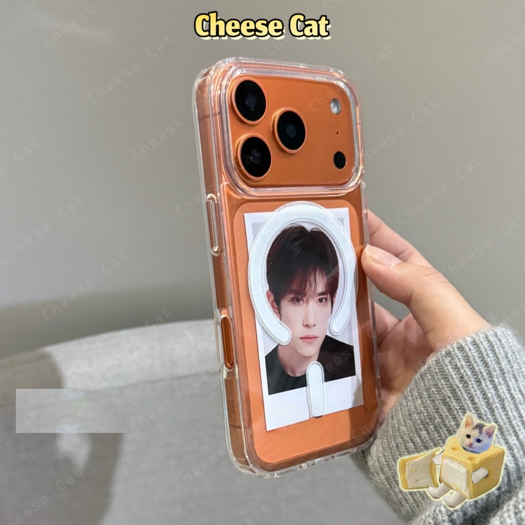 Ốp điện thoại từ tính đơn giản trong suốt độ phân giải cao thời trang cho iPhone 17 16 14 15 11 12 13 Pro Max/Plus XR 7P