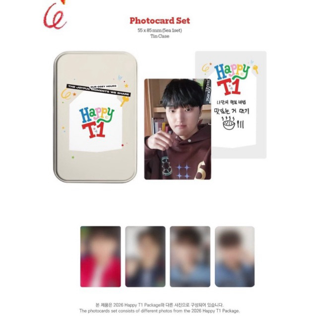 T1 Doran/Oner/Faker/Peyz/Keria card Happy T1 2026 hàng chính hãng