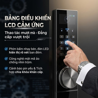 Két Sắt Điện Tử Phím LCD Cao Cấp - Thép Dày Chống Cạy An Toàn Cho Gia Đình Văn Phòng - Mở khóa vân tay 1 chạm