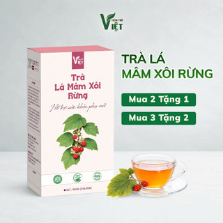 [30 gói] Trà Lá Mâm Xôi Rừng (90% lá) - Túi Lọc - Tốt Cho Sức Khỏe, Cải Thiện Râu, IVF, IUI - Tiệm Trà Việt