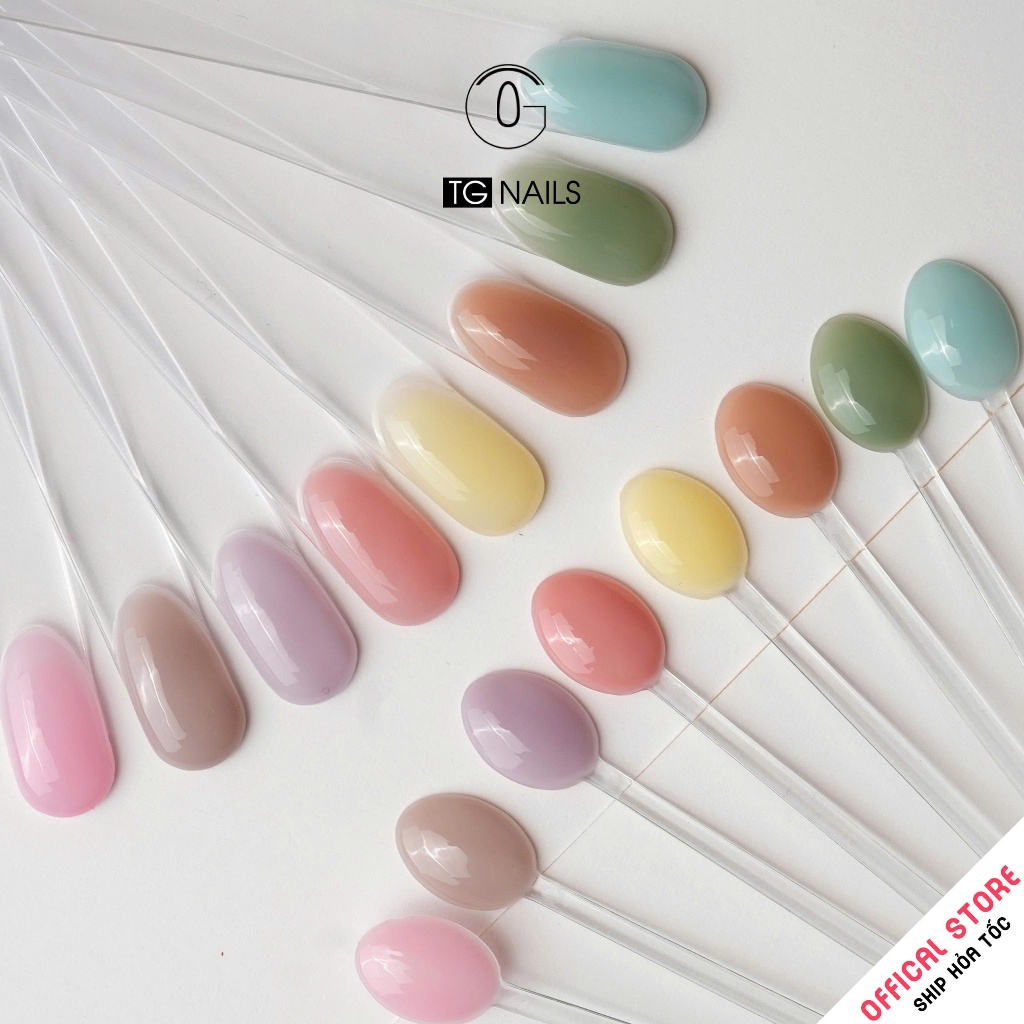Set sơn gel 8 màu thạch đục pastel TG mix tone nhẹ nhàng