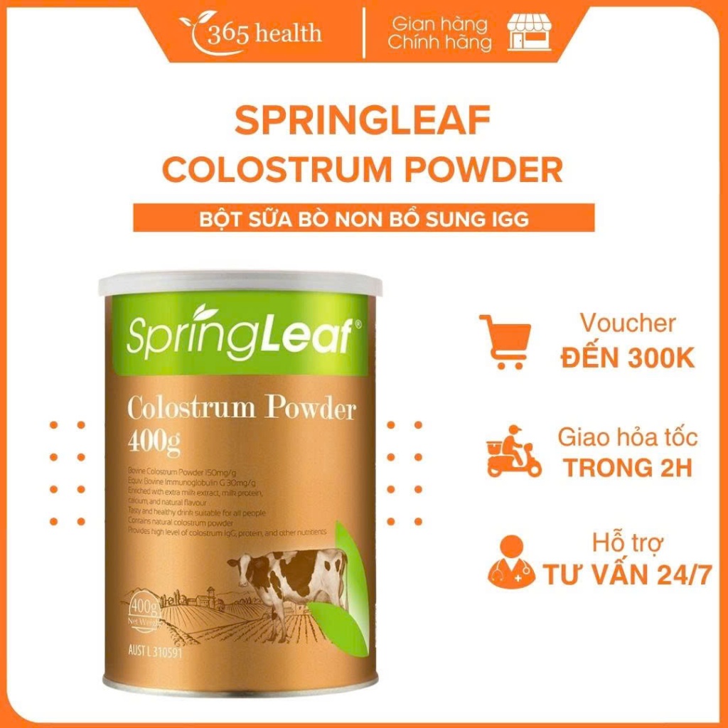 Bột sữa bò non SpringLeaf Colostrum Powder (400g)