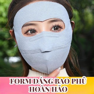 Khẩu Trang Trùm Mặt Chống Nắng UPF50+ Che Kín Mặt Chống Tia UV Đi Xe Máy Vải Không Dệt