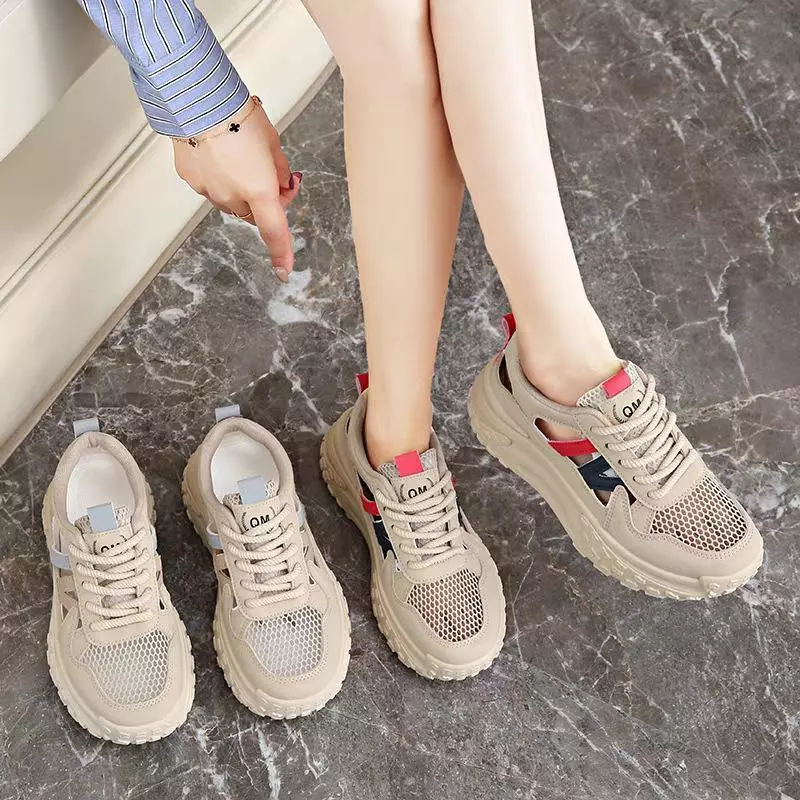 Giày Sneaker Nữ Đế Cao 5cm Ama Phối Màu Hot Trend 2026, Giày Thể Thao Nữ Êm Chân Thoáng Khí Đi Học Đi Chơi