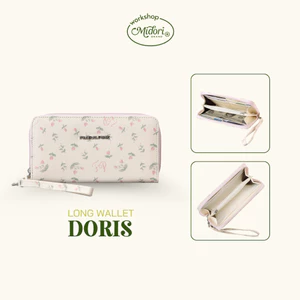 Ví Dài Cầm Tay DORIS Da PU Bóp Quai Xách Đựng Tiền Thẻ Nam Nữ Nhiều Ngăn | Mi Midori