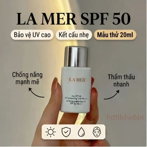 Còn hàng/hàng chính hãng LA MER The Broad Spectrum SPF 50 UV Protecting Fluid 20g Kiềm dầu Giảm nhờn